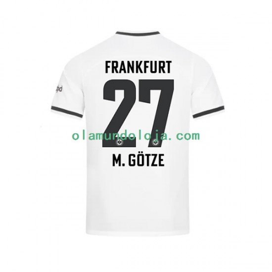 Camisola Eintracht Frankfurt Mario Gotze Homem Equipamento Primeiro 2022-2023 Manga Curta